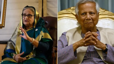 Photo of बांग्लादेश में शेख हसीना की पार्टी अवामी लीग के कार्यालय में आगजनी