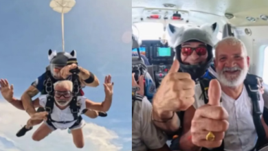 Photo of 80 साल के दादा जी ने की स्काई डाइविंग, 15000 फीट ऊपर से लगाई छलांग