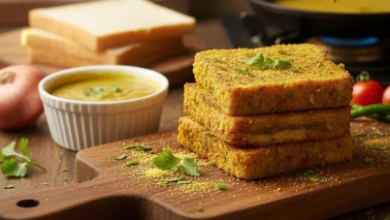 Photo of मिनटों में तैयार होने वाला नाश्ता है ब्रेड बेसन टोस्ट