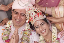 Photo of अश्लेषा सावंत ने संदीप बसवाना संग वृंदावन के मंदिर में लिए सात फेरे