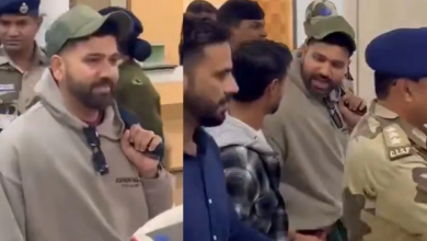 Photo of ये तो हमारा देखभाल करा है, रांची एयरपोर्ट पर रोहित शर्मा का मस्‍तमौला वीडियो