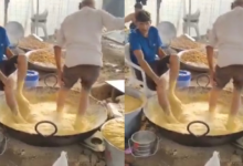 Photo of हलवाई पैर डालकर गूंथ रहे थे आटा, साफ-सफाई देख लोग बोले- अब शादी का खाना छोड़ ही देंगे