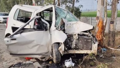 Photo of कैथल में नेशनल हाईवे 152D पर हादसा: सामने पशु आने से पेड़ में टकराई कार