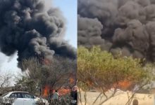 Photo of फैक्टरी के गोदाम में भड़की आग: चारों तरफ फैला काले धुएं का गुबार