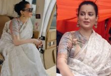 Photo of सफेद जामदानी साड़ी में कंगना रनौत का दिखा खूबसूरत अंदाज