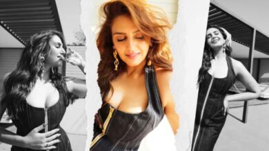 Photo of  हॉल्टर-नेक डेनिम ड्रेस में दिखा Huma Qureshi का बोल्ड लुक