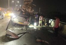 Photo of जयपुर: भांकरोटा पुलिया पर बस-ट्रक की टक्कर, तीन की मौत